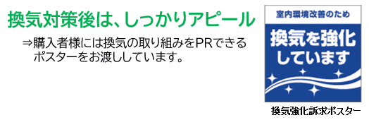換気対策後のアピール用ポスター