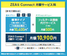 ZEAS Connect 月額サービス料
